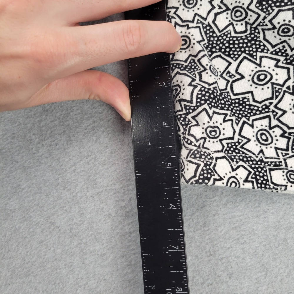Hang Ten Geometric Floral Shorts Women Large Black White Vintage Elastic Waist - Picture 8 of 11